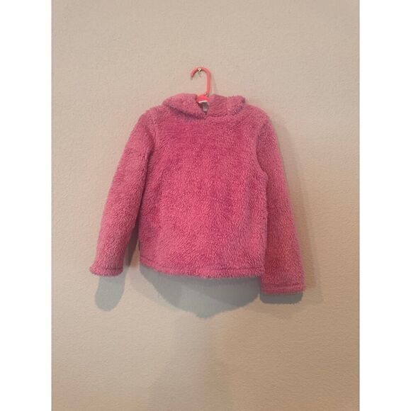 NWOT Harper and Canyon Girl's Size 5 Fuzzy Long Sleeves Pullover Hoodie Pink - Picture 1 of 3